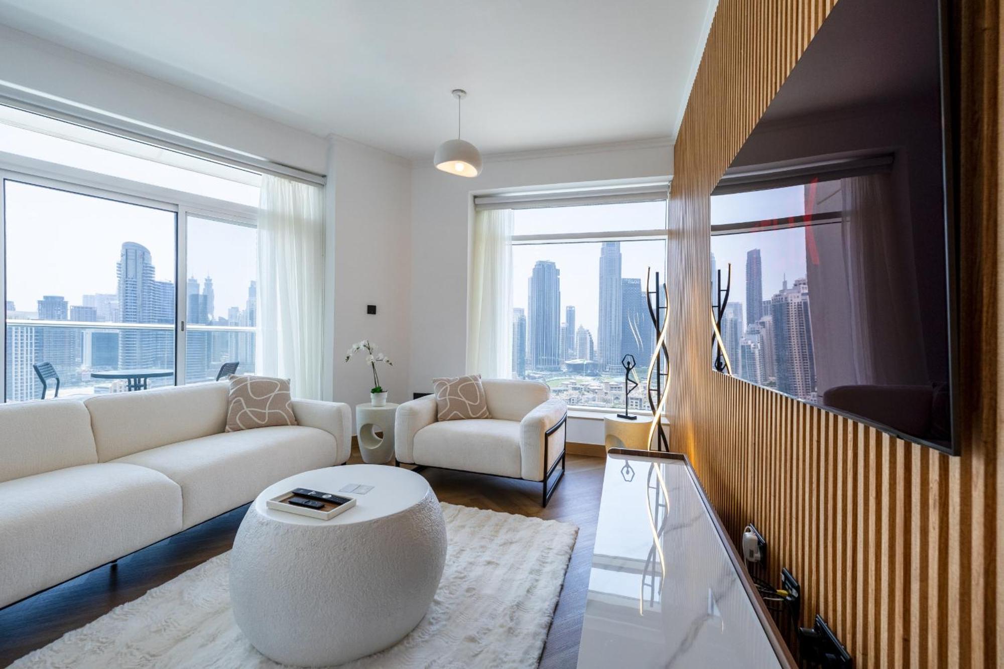 Upgraded Apartment With Stunning Burj Khalifa View Dubaj Exteriér fotografie